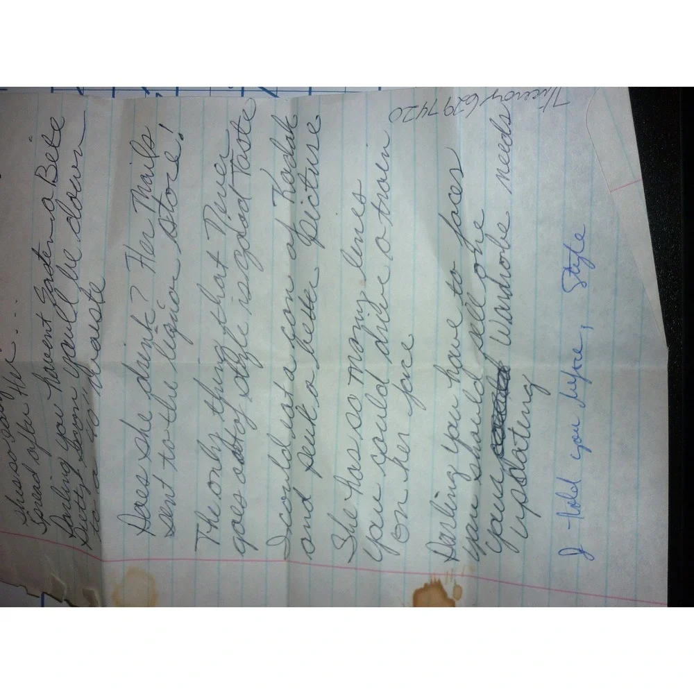 Vintage Handwritten‎ Insult Comedy One-Liners Paper - Joan Rivers Style Humor